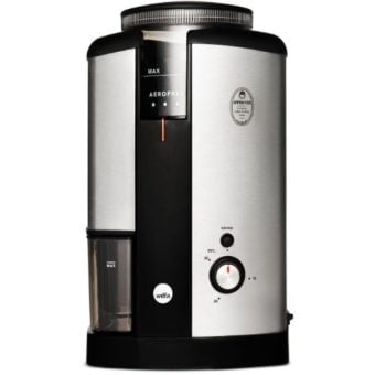 Wilfa Coffee Grinder Silver + Bag of Coffee