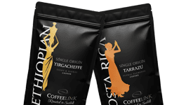 Bags of single origin coffee